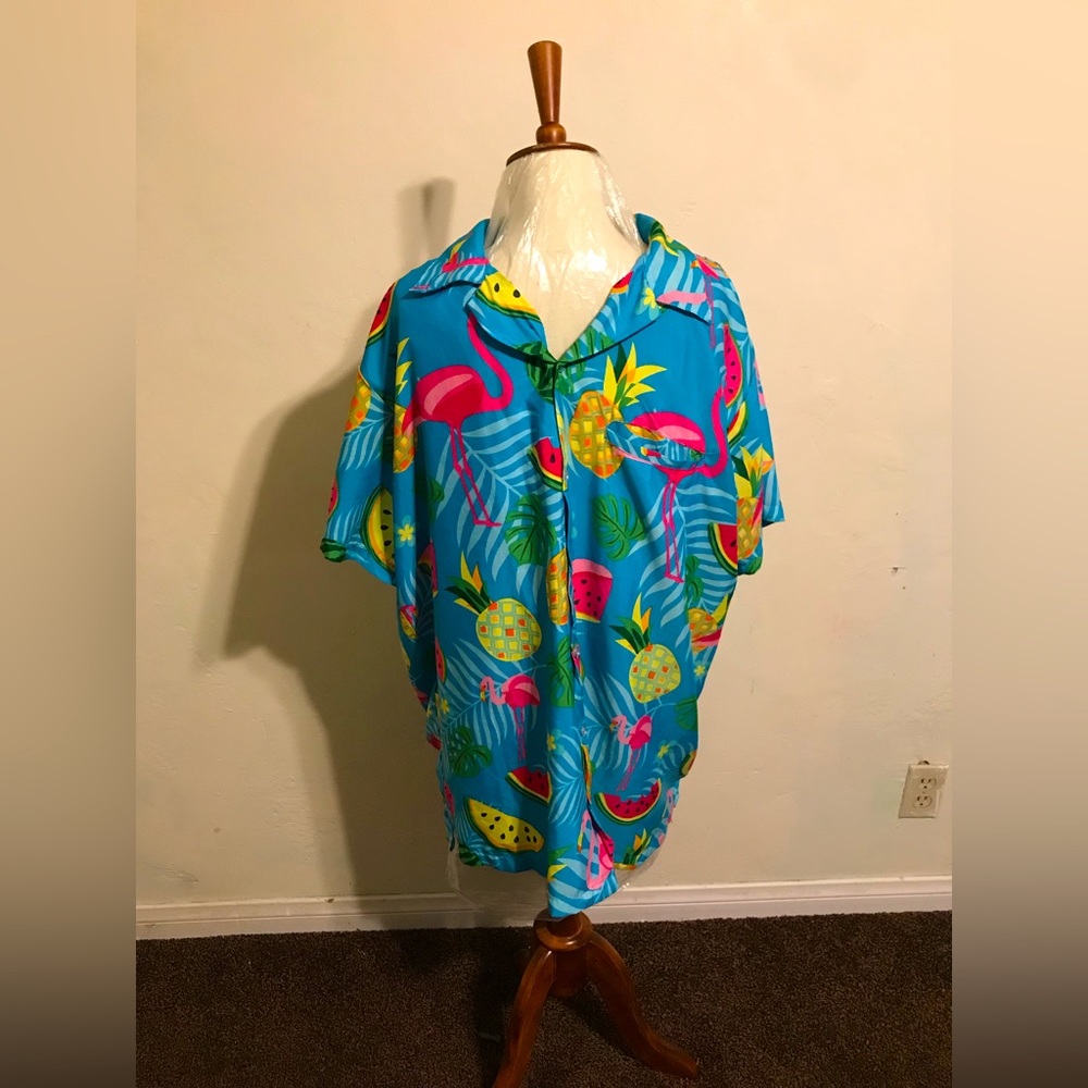 King Kamcha Hawaiian Tropical Shirt XL  Colorful Mens Quick Dry Cool iron